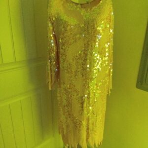 Adidas Yellow Sequin Dress